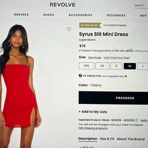Superdown Syrus Slit Mini Dress - Cherry Red